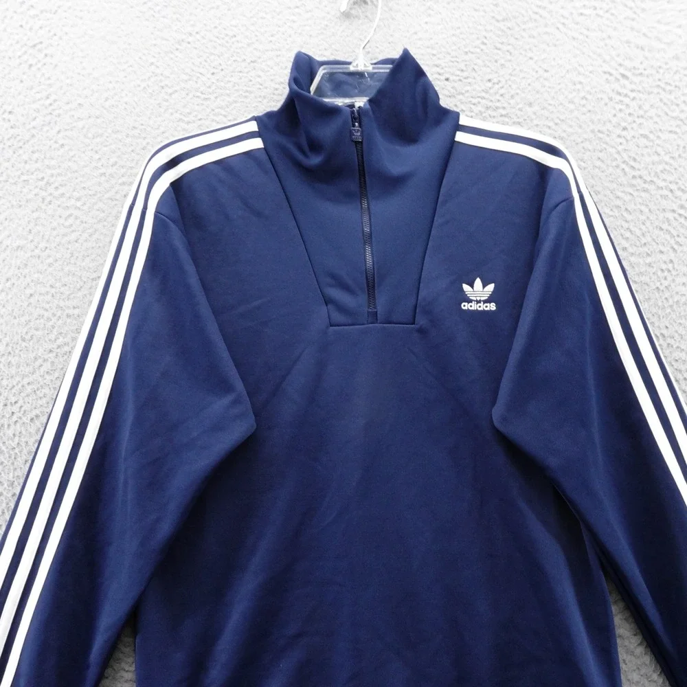 Adidas Funnelneck Originals 3 Stripes Pullover Sweatshirt Mens Small 1/4 Zip NWT
